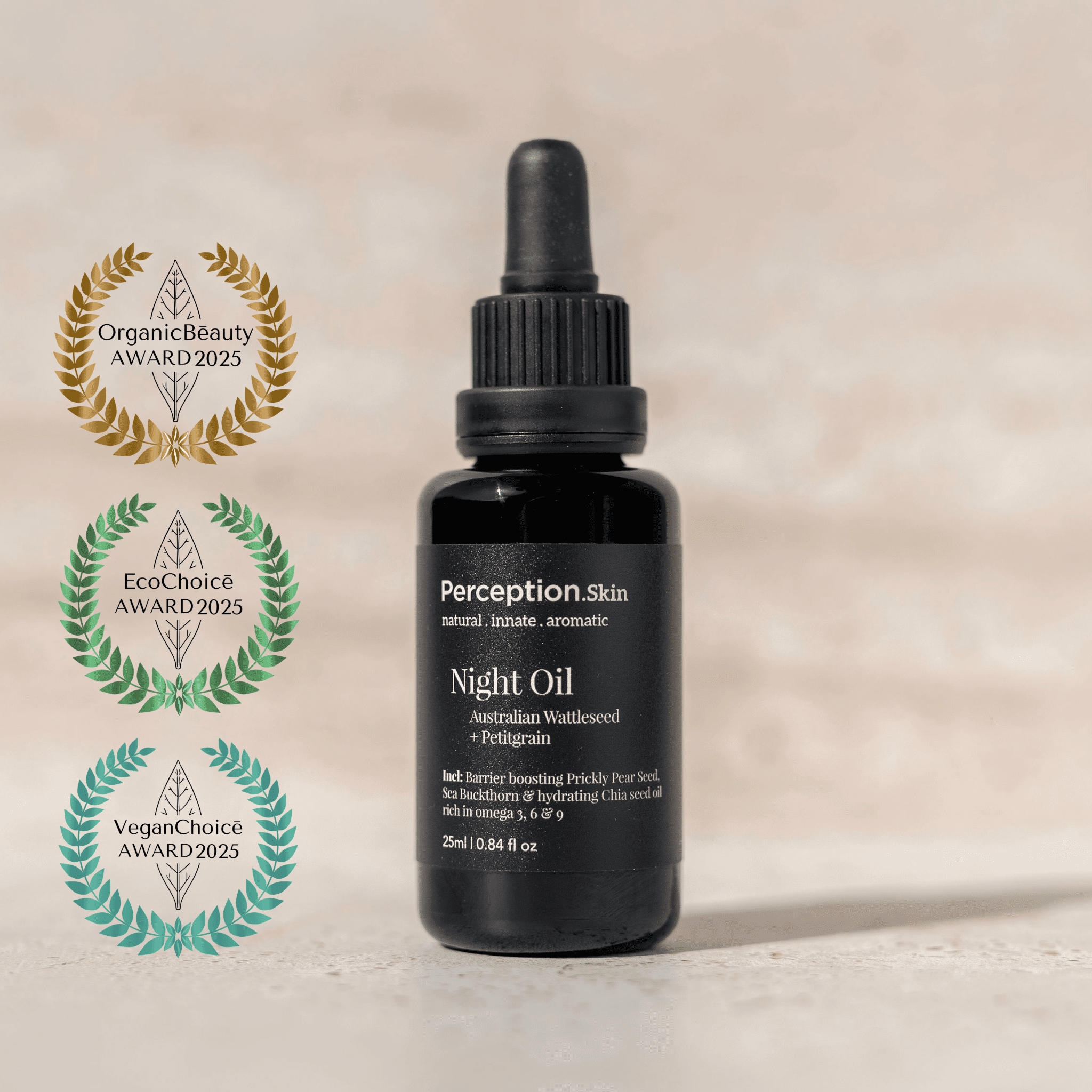 Award - Winning Australian Wattleseed + Petitgrain Night Oil - Perception Skin