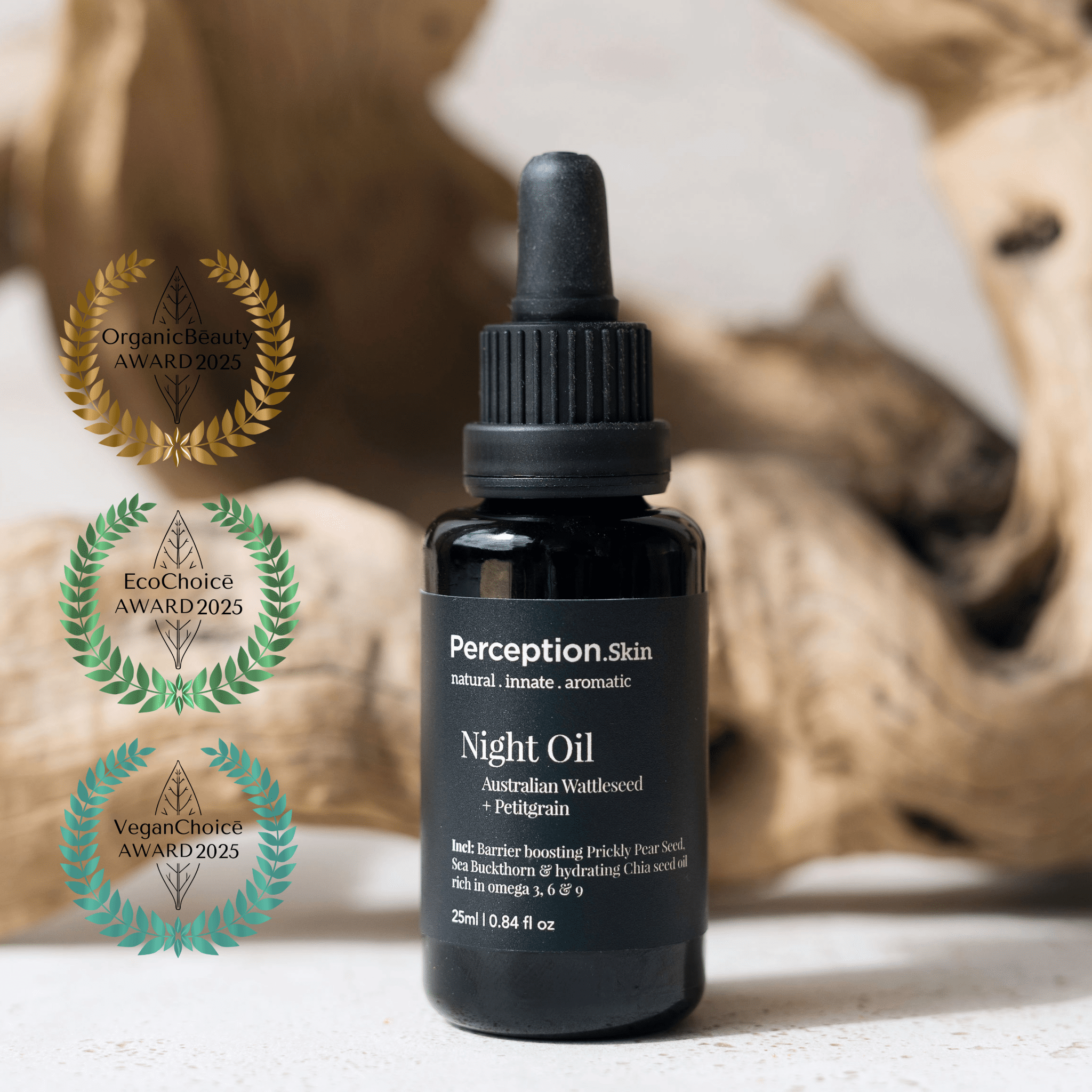 Award - Winning Australian Wattleseed + Petitgrain Night Oil - Perception Skin